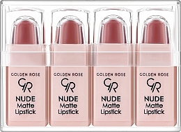 Духи, Парфюмерия, косметика Набор помад для губ - Golden Rose Nude Matte Lipstick