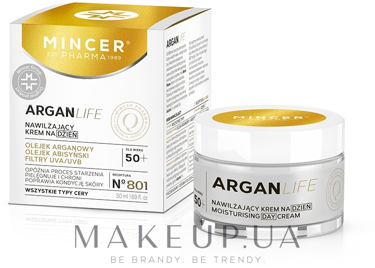 Денний зволожуючий крем для обличчя - Mincer Pharma ArganLife Moisturishing Day Cream — фото 50ml