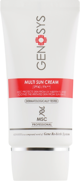 Солнцезащитный крем для лица - Genosys Multi Sun Cream SPF40 — фото N1