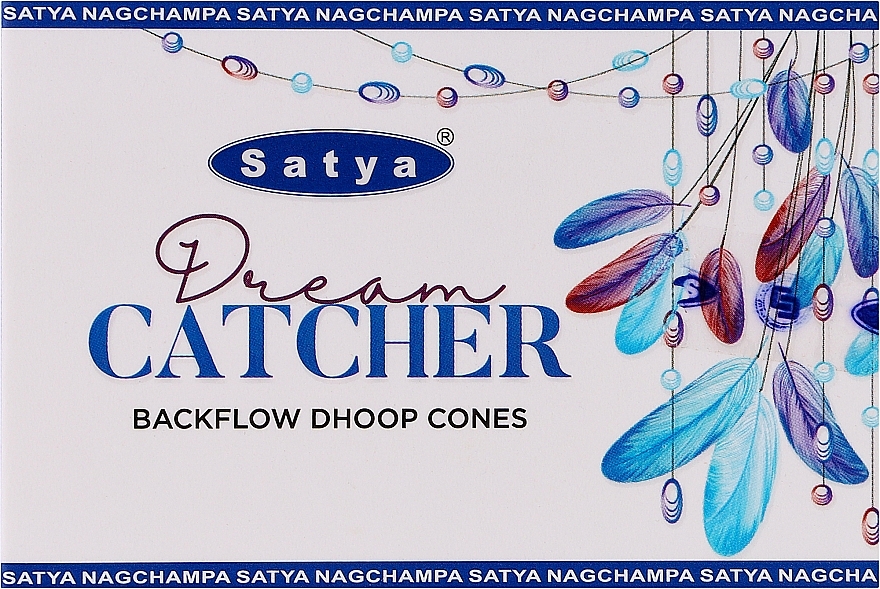 Стелющиеся дымные благовония конусы "Ловец снов" - Satya Dream Catcher Backflow Dhoop Cones — фото N1