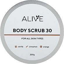 Скраб для ексфоліації та антицелюлітного ефекту - ALIVE Cosmetics Body Scrub 30 — фото N1