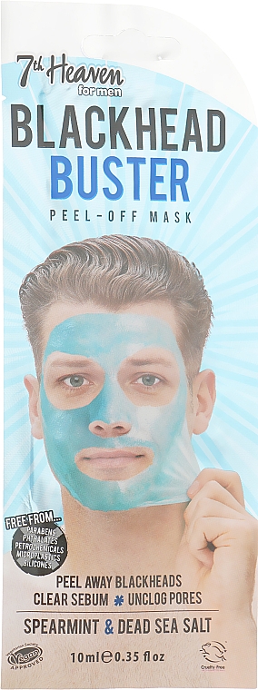 Маска-пленка - 7th Heaven Men's Blackhead Buster Peel-Off Face Mask — фото N1