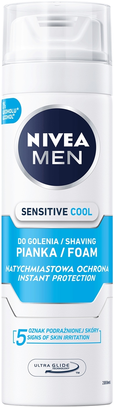 Охлаждающая пена для бритья для чувствительной кожи - NIVEA MEN Shaving Foam — фото 200ml