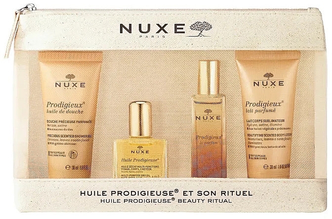 Nuxe Prodigieuse - Набір (edp/15ml + b/oil/10ml + sh/oil/30ml + b/lot/30ml) — фото N1