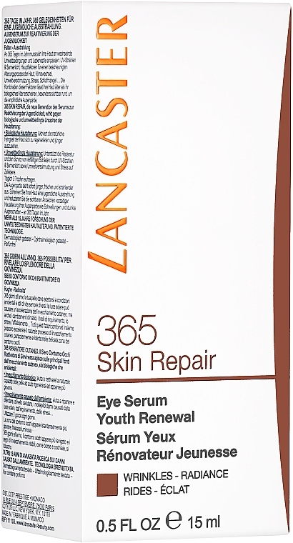 Сироватка для шкіри навколо очей - Lancaster 365 Skin Repair Eye Serum Youth Renewal — фото N3