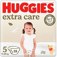 Підгузники Extra Care, розмір 5 (11-25 кг), 28 шт. - Huggies — фото N1