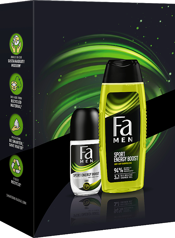 Набір - Fa Men Sport Energy Boost (show gel/250ml + deo/50ml) — фото N2