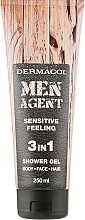 Парфумерія, косметика Гель для душу - Dermacol Men Agent Sensitive Feeling 3In1 Shower Gel