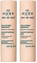 Парфумерія, косметика Набір бальзамів для губ - Nuxe Reve De Miel Lip Moisturizing Stick Duo (lipstick/2x4g)