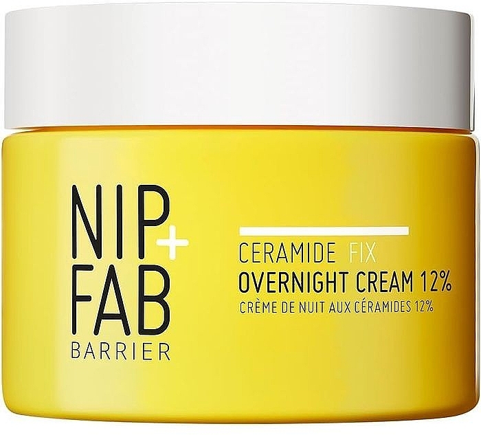 Нічний відновлювальний крем для обличчя з керамідами - NIP+FAB Ceramide Fix Overnight Repair Cream 12% — фото N1