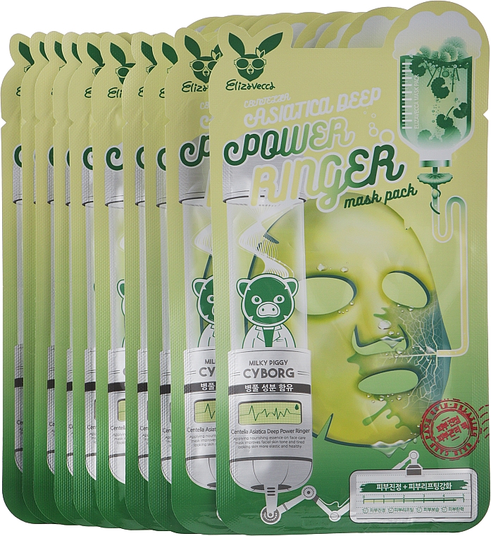Маска с экстрактом центеллы - Elizavecca Face Care Centella Asiatica Deep Power Ringer Mask Pack — фото N3