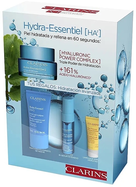 Набір - Clarins Hydra-Essentiel [Ha2] (f/cr/50ml + f/cr/15ml + ser/15ml + cleanser/5ml) — фото N1