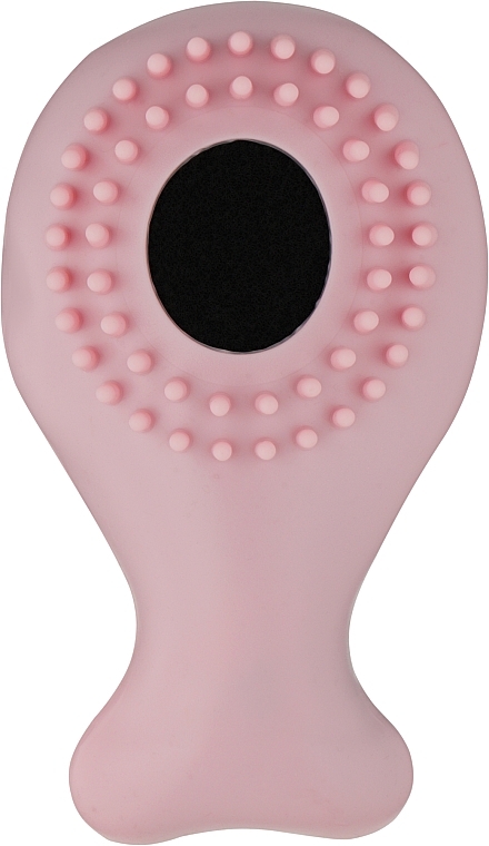 Силіконова щіточка для вмивання і очищення обличчя "Рибка", рожева - Puffic Fashion PF-230 — фото N1