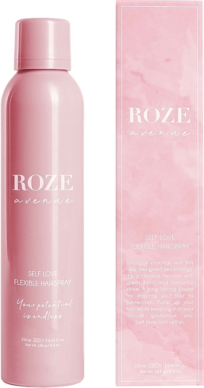 Спрей для волосся еластичної фіксації - Roze Avenue Self Love Flexible Hairspray — фото N2