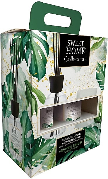 Набір - Sweet Home Collection Jasmine and Tuberose Gift Set (diffuser/100ml + candle/110g) — фото N1