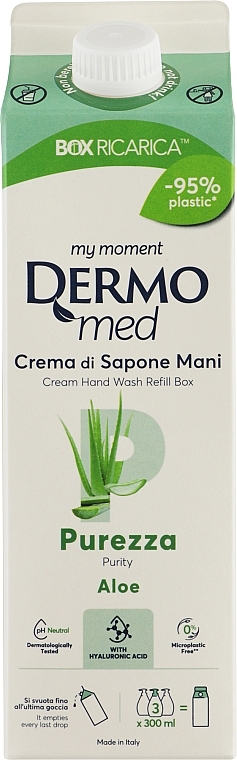 Крем-мыло "Алоэ" - Dermomed Crema di Sapone Mani Purezza Aloe — фото N1