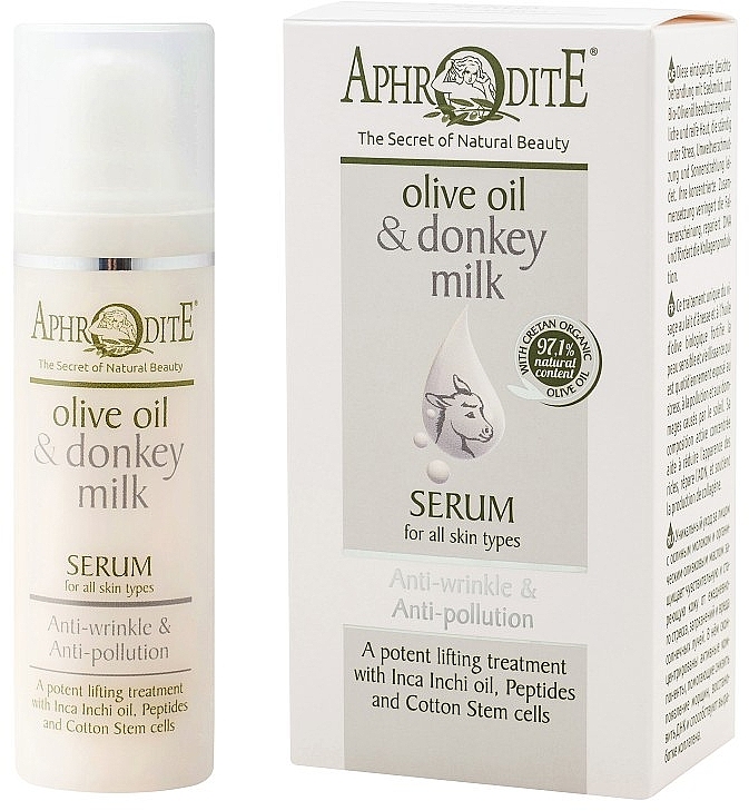 Антивозрастная защитная сыворотка - Aphrodite Olive Oil & Donkey Milk Serum