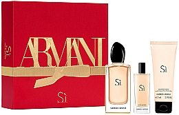 Парфумерія, косметика Giorgio Armani Si - Набір (edp/100ml + edp/15ml + b/lot/75ml)