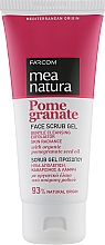 Парфумерія, косметика Гель-скраб для обличчя з олією граната - Mea Natura Pomegranate Face Scrub Gel