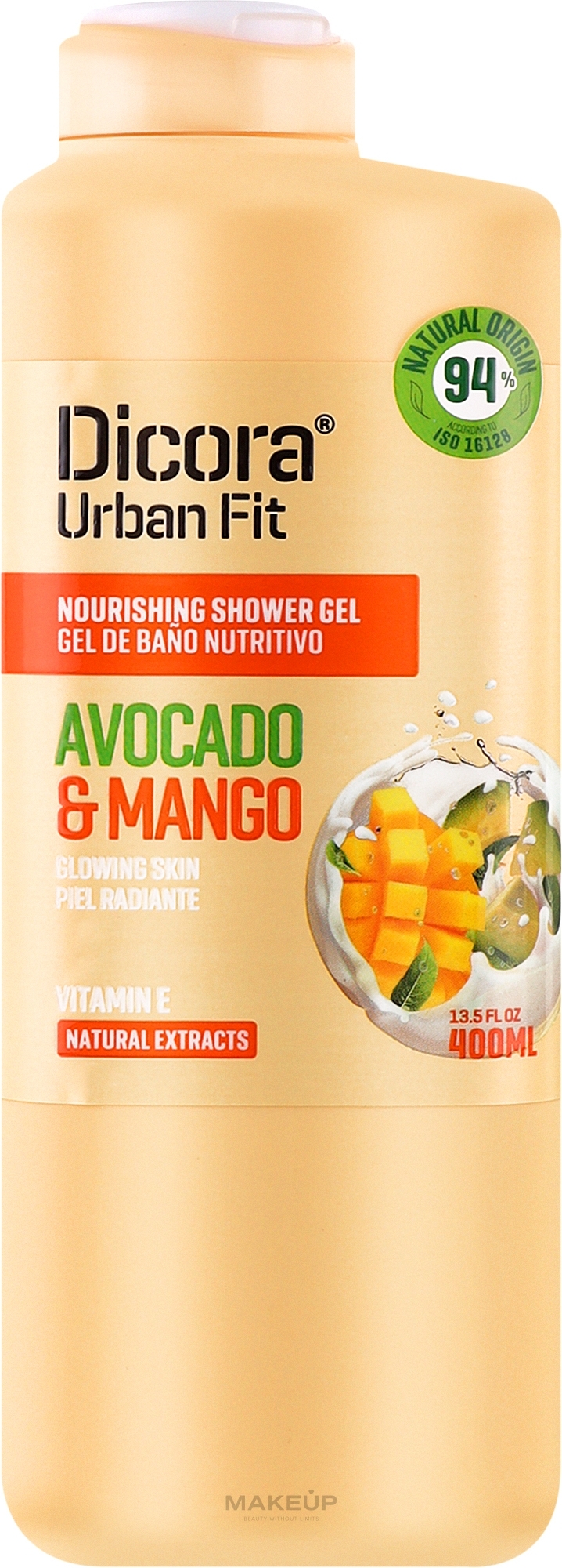 Гель для душа с витамином Е "Манго и авокадо" - Dicora Urban Fit Shower Gel Vitamin E Mango & Avocado — фото 400ml