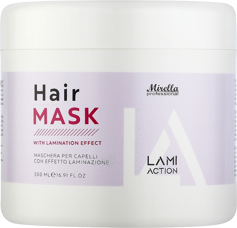 Маска для волосся з ефектом ламінування - Mirella Professional Lami Action Hair Mask — фото N1
