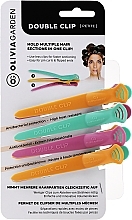 Парфумерія, косметика Набір затискачів для волосся, помаранчевий + фіолетовий + бірюзовий + помаранчевий - Olivia Garden