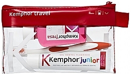 Парфумерія, косметика Набір - Kemphor Junior Travel Set (toothpaste/25ml + mouthwash/50ml + tooth/br/1pcs)