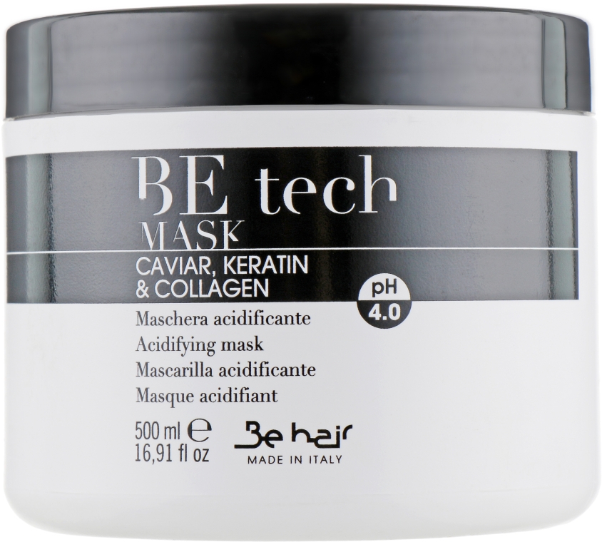 Кислая рН-маска с кератином и коллагеном - Be Hair Be Tech Acidifying Mask — фото N3