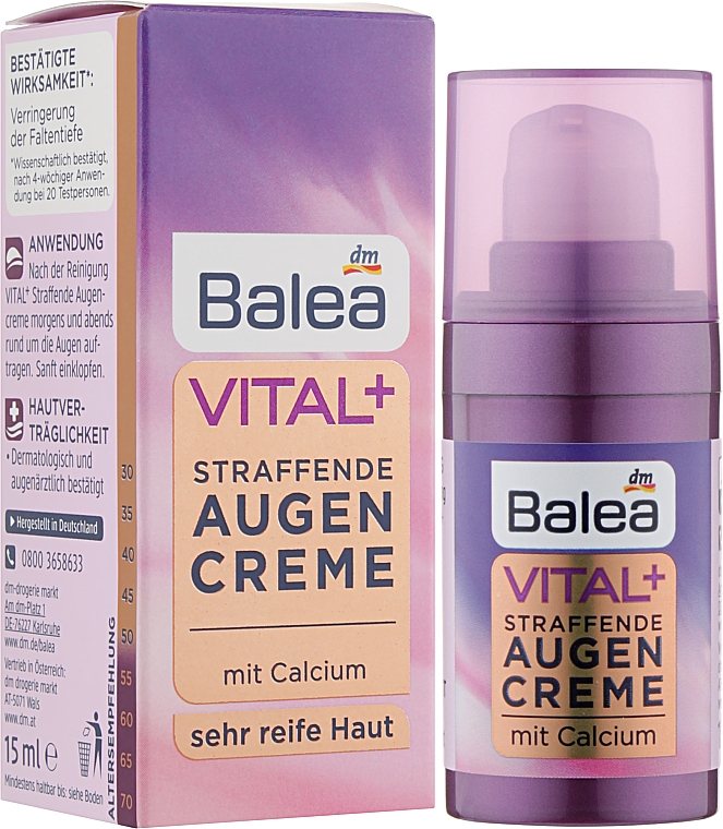 Крем для шкіри навколо очей - Balea Eye Cream Vital + — фото N3