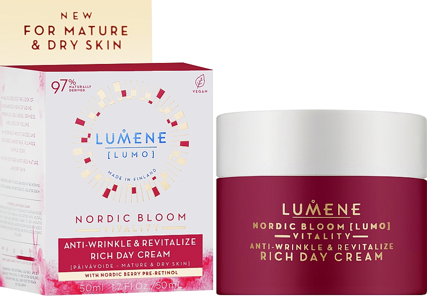 Дневной крем против морщин - Lumene Nordic Bloom Vitality Anti-Wrinkle & Revitalize Rich Day Cream — фото N2