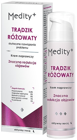 Ночной крем для лица для кожи с розацеа - AVA Laboratorium Medity+ Night Cream — фото N1