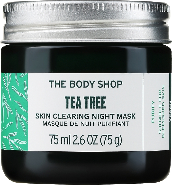 Нічна маска проти недоліків - The Body Shop Tea Tree Anti-Imperfection Night Mask — фото N1