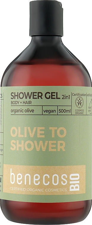 Гель для душа 2в1 - Benecos Shower Gel and Shampoo Organic Olive Oil  — фото N1