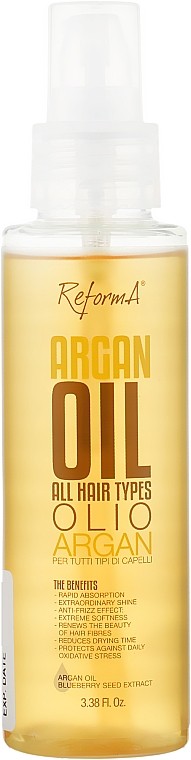 Арганієва олія для всіх типів волосся - ReformA Argan Oil For All Hair Types — фото N1