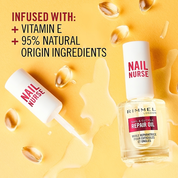 Відновлювальна олія для нігтів і кутикули - Rimmel Nail Nurse Nail & Cuticle Repair Oil — фото N4