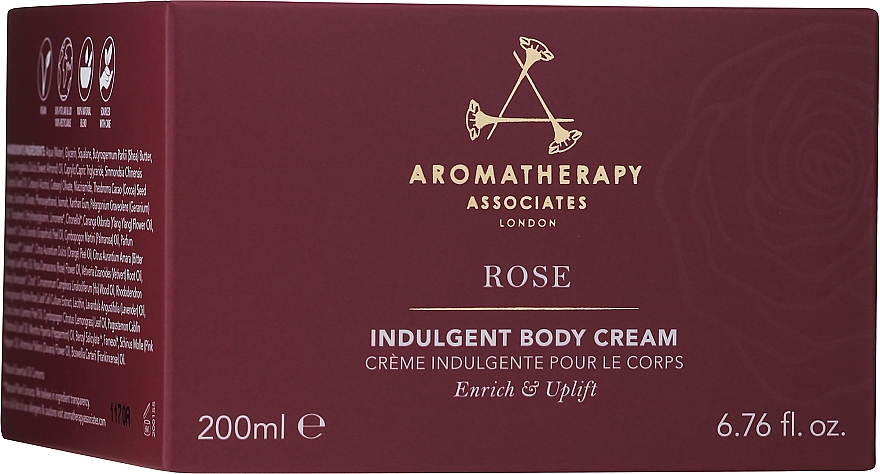 Зволожувальний крем для тіла - Aromatherapy Associates Indulgence Rose Body Cream — фото N3