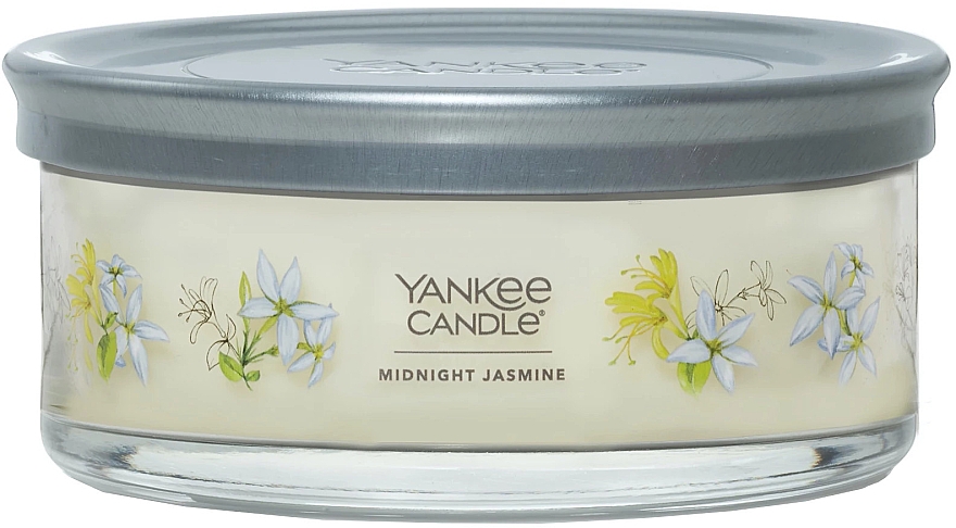 Ароматична свічка на підставці "Опівнічний жасмин", 5 ґнотів - Yankee Candle Midnight Jasmine Tumbler — фото N1