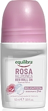 Духи, Парфюмерия, косметика Шариковый дезодорант "Роза" с гиалуроновой кислотой - Equilibra Rosa Deo Roll On