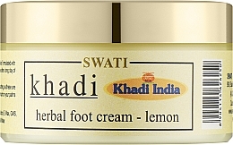Трав'яний крем для ніг "Лимон" - Khadi Swati Herbal Foot Cream Lemon — фото N1