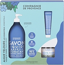 Набір - Compagnie De Provence Algue Velours Ultra-Hydrating Essentials Set (soap/495ml + f/cr/50ml + h/cr/30ml) — фото N1
