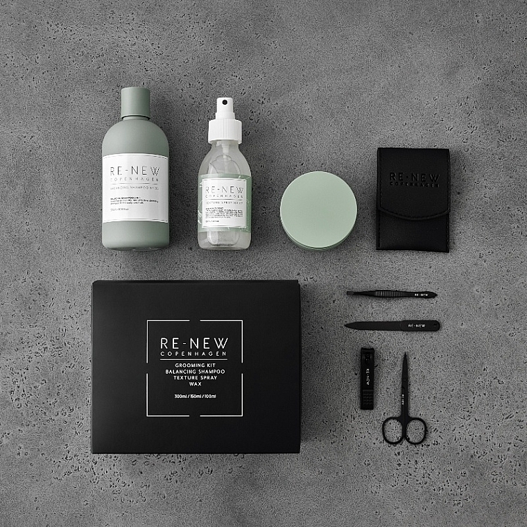 Набор, 4 продукта - Re-New Copenhagen Essential Grooming Kit (Balancing Shampoo №05 + Texture Spray №07 + Soft Mud Paste №03) — фото N10