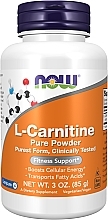 Парфумерія, косметика Харчова добавка в порошку "L-карнітин" - Now Foods L-Carnitine Pure Powdeer