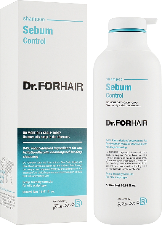 Себорегулювальний шампунь для жирного волосся - Dr.FORHAIR Sebum Control Shampoo — фото N2
