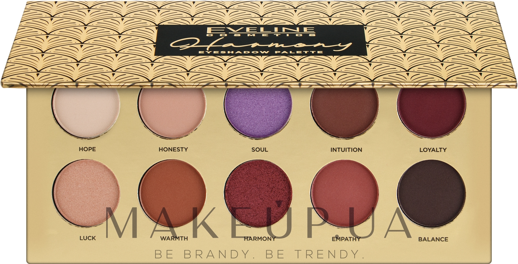 Палетка тіней для повік - Eveline Cosmetics Eyeshadow Palette Harmony — фото 10g