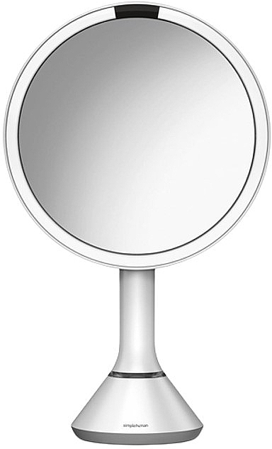 Дзеркало з подвійним світлодіодним підсвічуванням та 5-кратним збільшенням - Simplehuman Dual LED Light Sensor Makeup Mirror White — фото N1