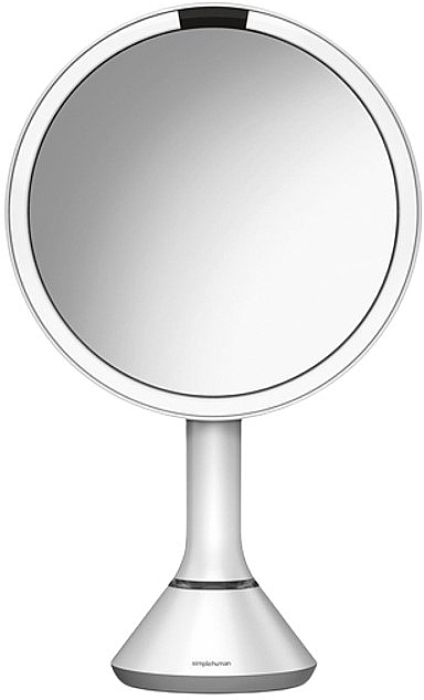 Зеркало с двойной светодиодной подсветкой и 5-кратным увеличением - Simplehuman Dual LED Light Sensor Makeup Mirror White — фото N1