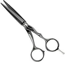 Ножницы парикмахерские прямые, 90019, черные - Tondeo Premium Line Mythos Black Offset 6.0" Conblade — фото N1