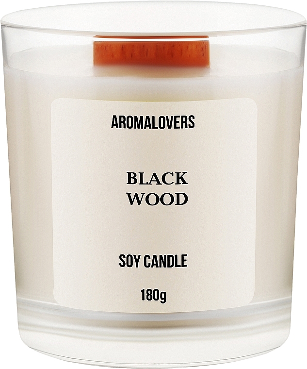 Ароматична свічка у склянці "Black Wood" - Aromalovers — фото N1