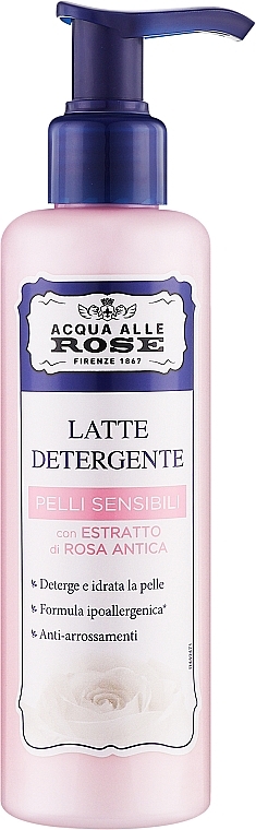 Очищувальне молочко для чутливої шкіри - Roberts Acqua alle Rose Latte Detergente Idratante