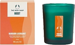 Парфумерія, косметика Ароматизована свічка "Бергамот та мандарин. Заряд енергії" - The Body Shop Boost Mandarin & Bergamot Uplifting Scented Candle